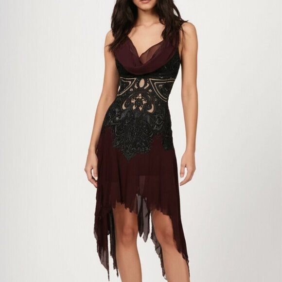 Mandalay Whimsigoth Evening Cocktail Midi Dress Size 6 - Picture 1 of 15